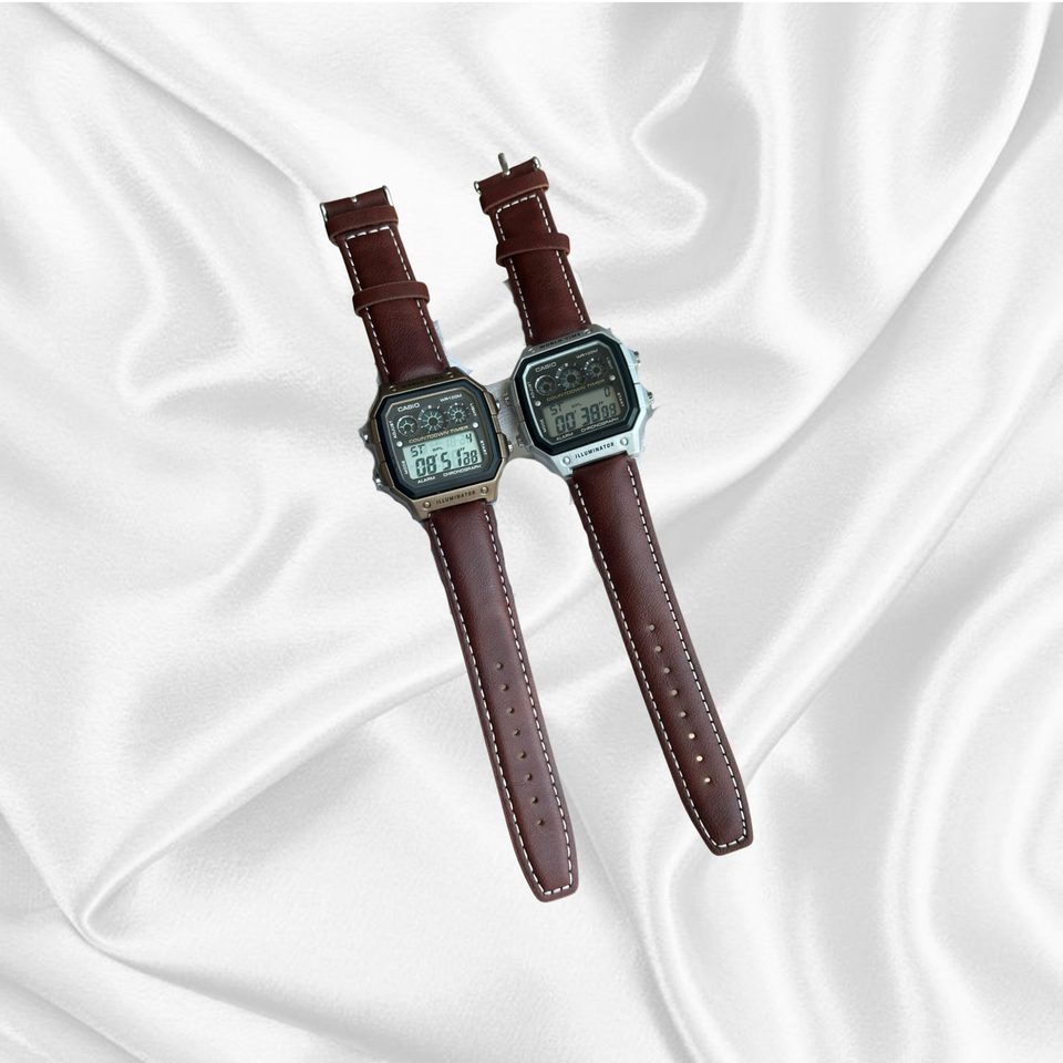 Vintage World Time Digital Watch