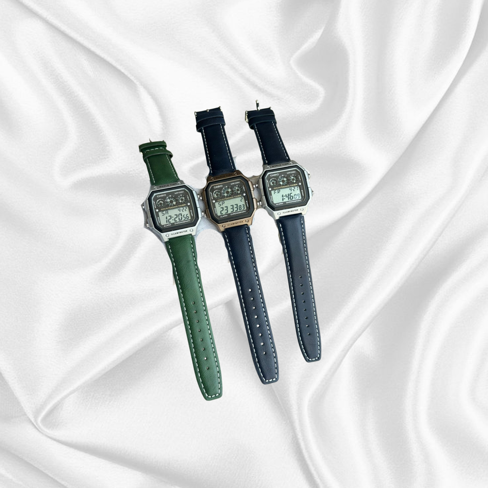 Vintage World Time Digital Watch