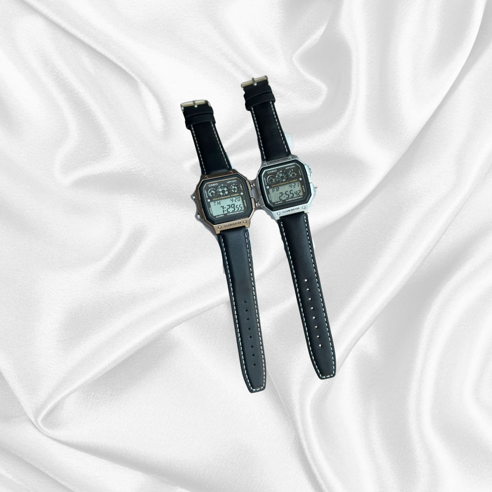 Vintage World Time Digital Watch
